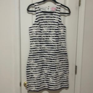 Lilly Pulitzer Shift Dress size 8 NWT Blue/white